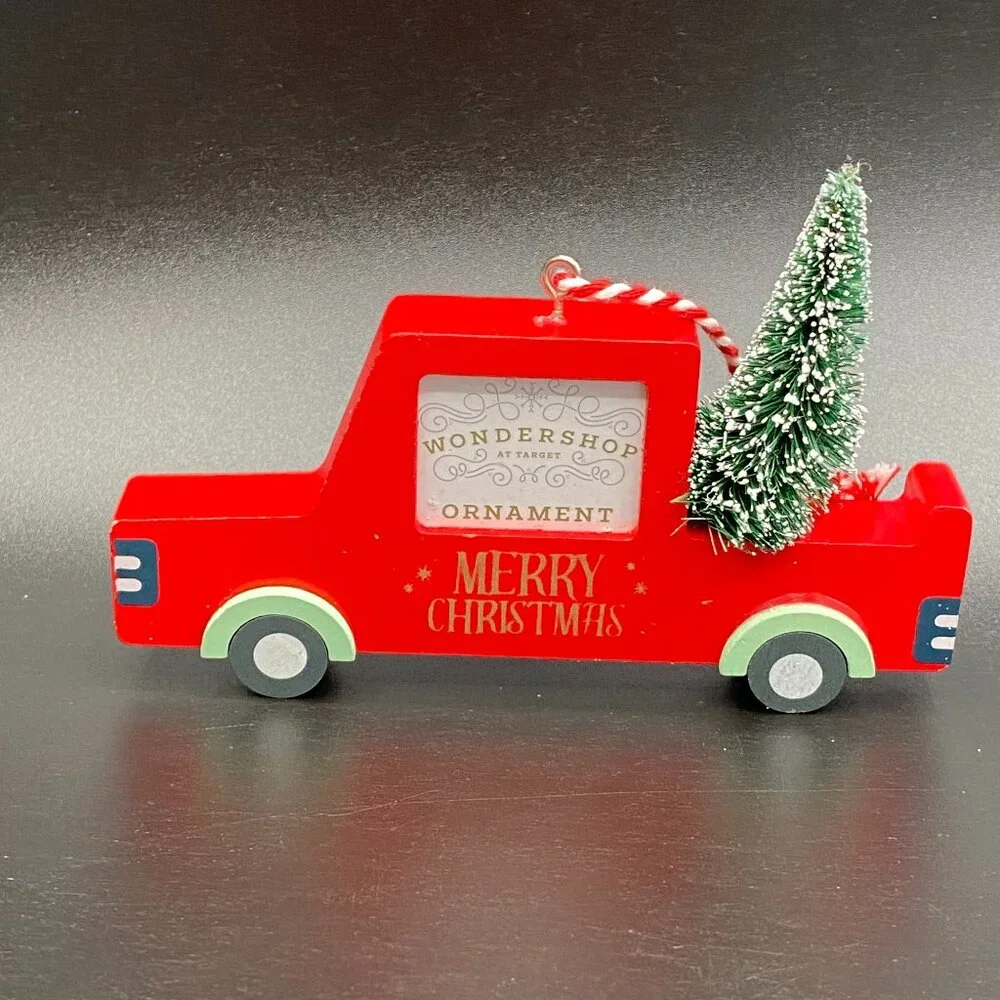Target Wondershop Red Truck Photo Frame Christmas Tree Ornament Holiday Decor